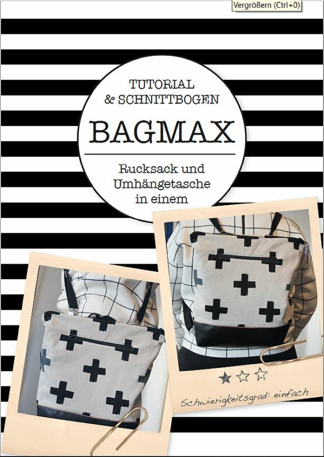 Schnittmuster Rucksack Bagmax