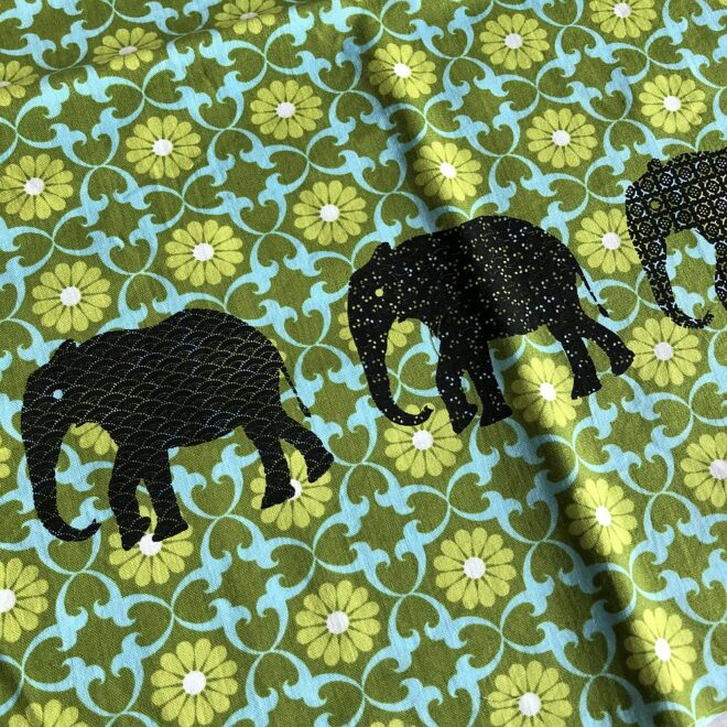 Elefanten auf Stoff