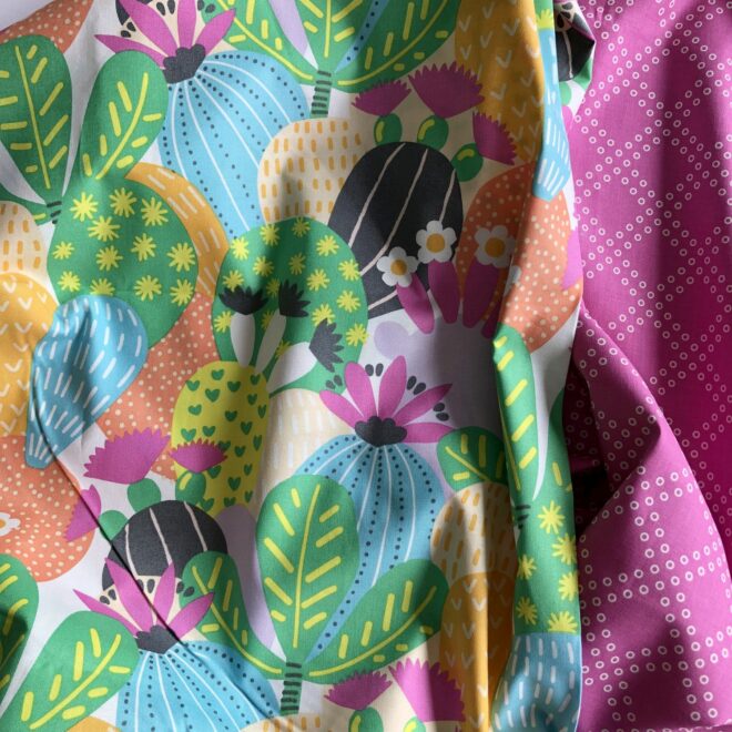 2x 80 cm Baumwollstoff Flower III zB für Bag for Good – Bild 2