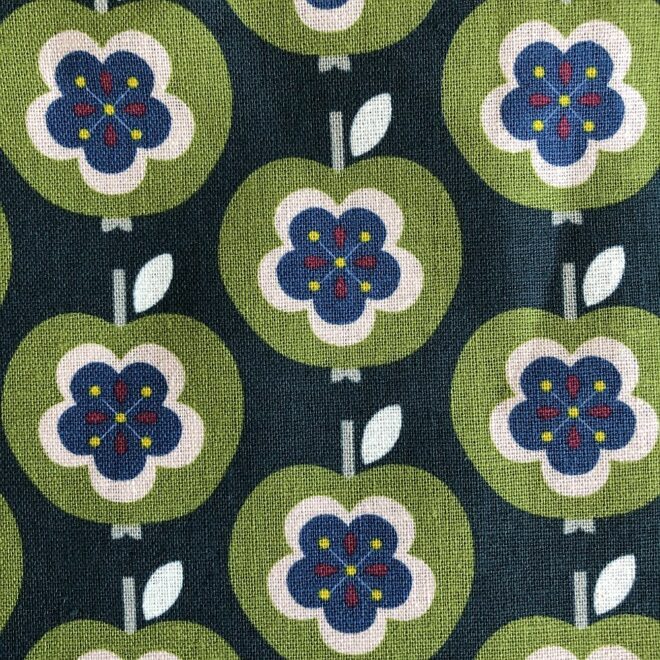 kokka Canvas SWEET APPLE GRAU Meterware – Bild 2