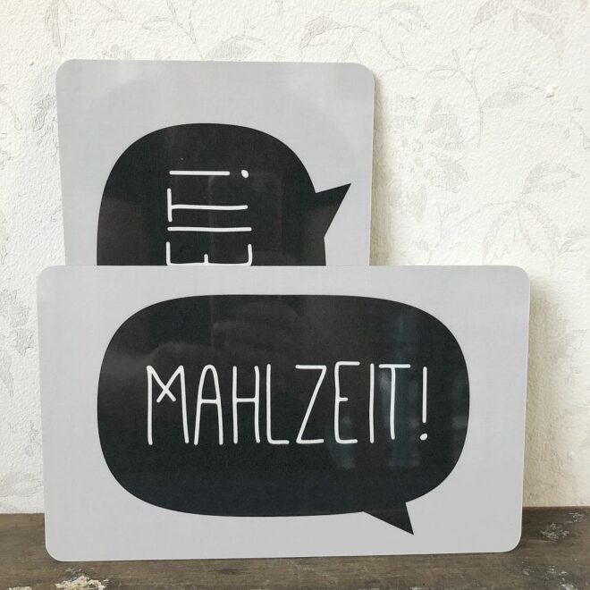 Frühstücksbrettchen Lettering Mahlzeit