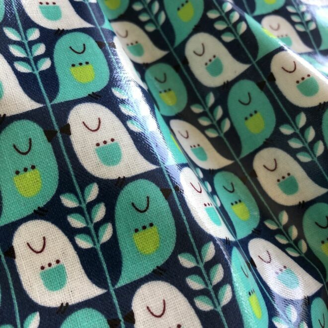 kokka Wachstuch CUTE BIRD JEANS Meterware – Bild 2