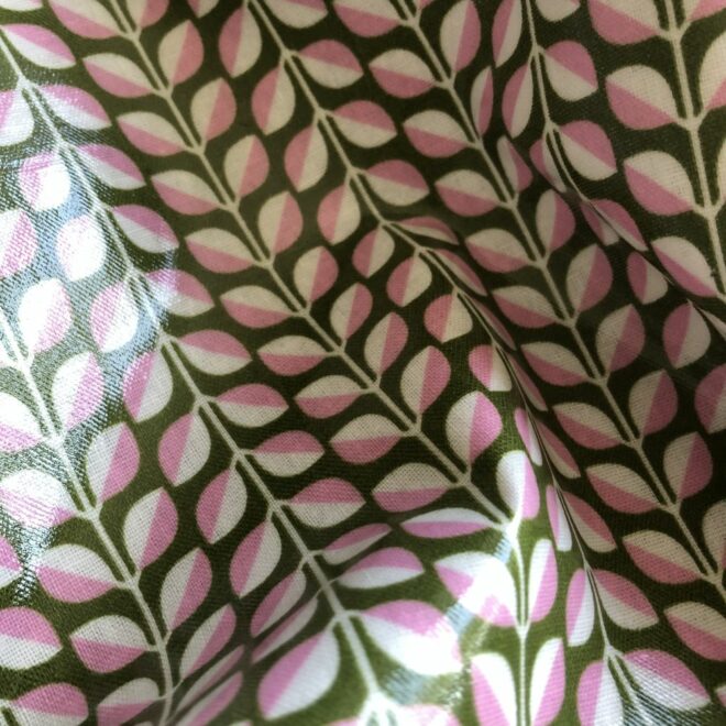 kokka Wachstuch LOVELY LEAVES OLIV Meterware – Bild 2