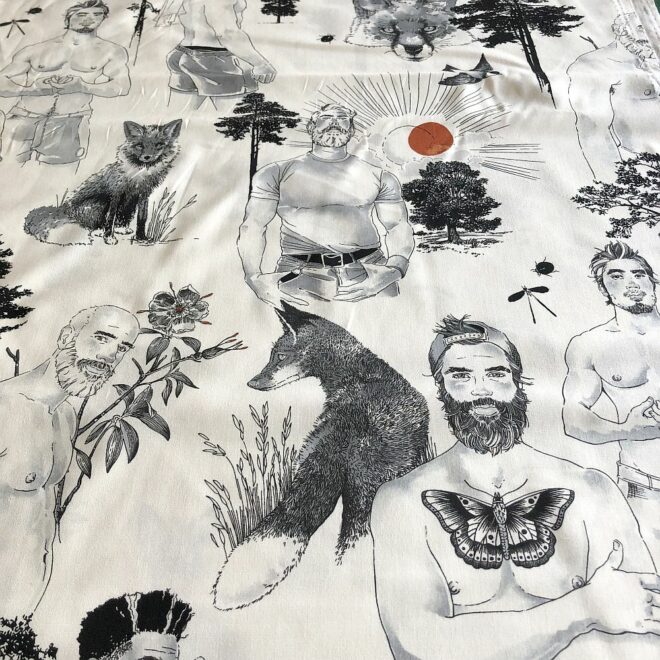 Patchworkstoff Alexander Henry SILVER FOXES – Bild 3