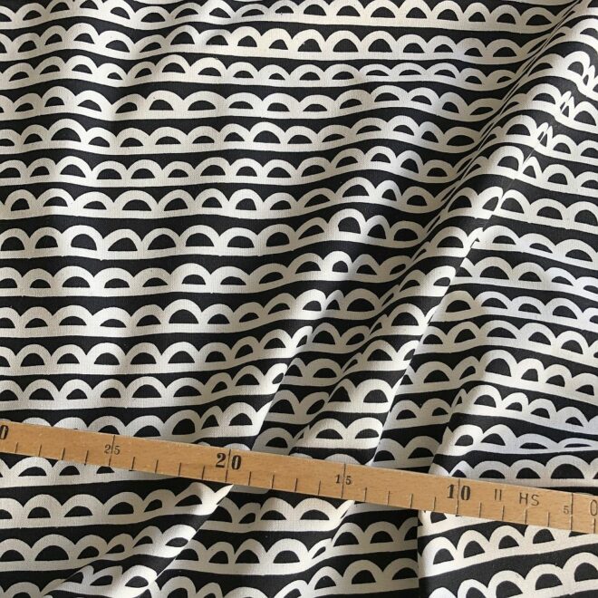 kokka Canvas schwarz zum Taschen nähen