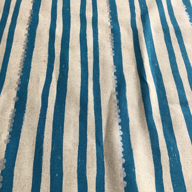 kokka Canvas STRIPE BLAU – Bild 3