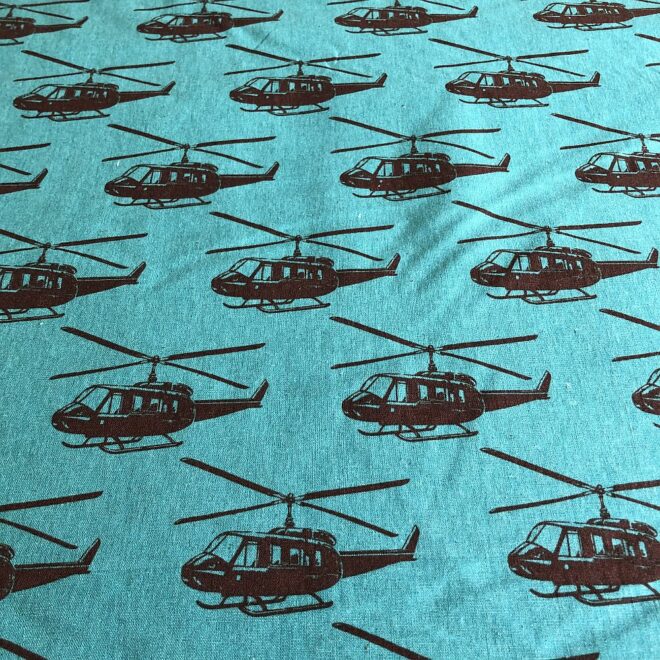 kokka Canvas HELICOPTER MINT – Bild 3