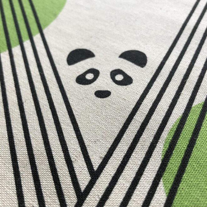 kokka Canvas PARALLELS PANDA ca. 70x110 cm – Bild 2