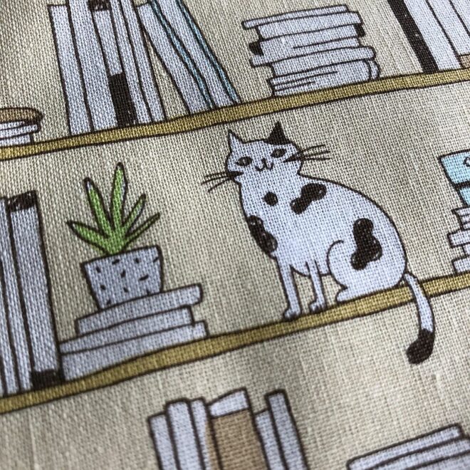 Patchworkstoff Katzenstoff gelb – Bild 2