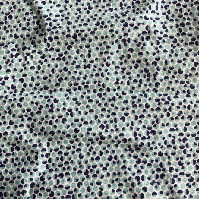 Reststück FRAME DOTS DOUBLE GAUZE türkis