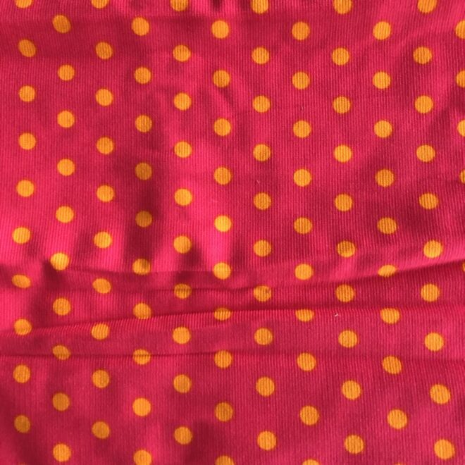 FEINCORD PUNKTE PINK ca. 150x145 cm