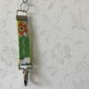 Schlüsselband BLUME GRÜN mit Karabiner
