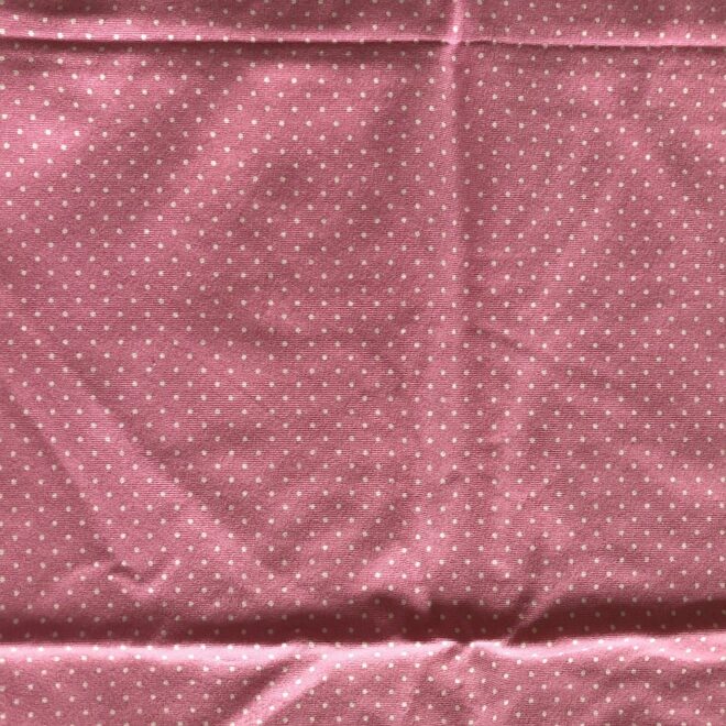 Reststück - Jersey PÜNKTCHEN ROSA ca. 100x140 cm
