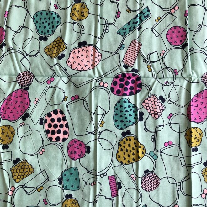 Reststück TASCHENSTOFF mint Stoff ca. 50x110 cm