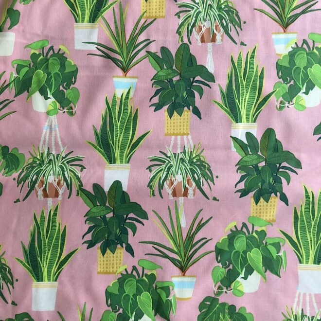 Patchworkstoff MONSTERA ROSA ca. 150x110 cm