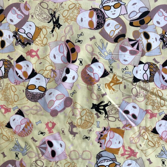 FACESSTOFF mit ein bisschen Glitzer gelb