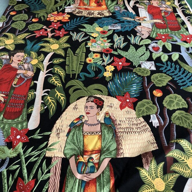 Patchworkstoff Alexander Henry FRIDAs GARDEN schwarz – Bild 3