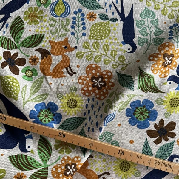 Canvas mit Fuchs und Vogel