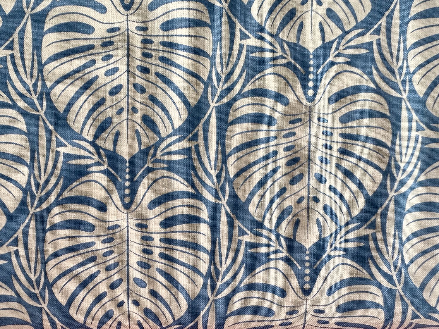 Patchworkstoff mit Monstera Print - Stoffbeutel nähen